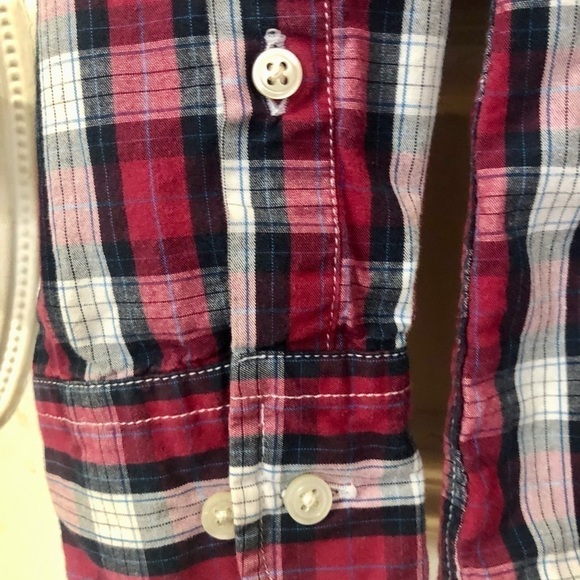 J. Crew Crewcuts Plaid Button Up Shirt Size 14 - Picture 3 of 3